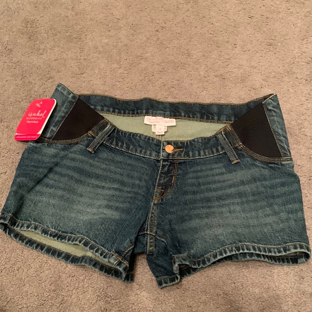 Maternity Denim Jean Shorts Size 4 NWT